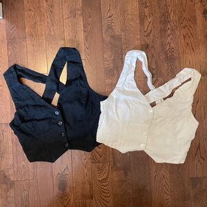 Abercrombie and Fitch Linen Vests (BOTH)